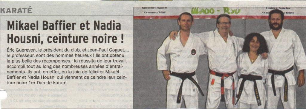 2 nouvelles ceintures noires de karaté au dojo de Biganos