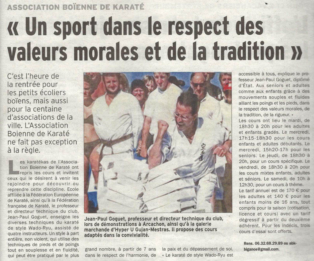Un sport dans le respect des valeurs morales et de la tradition